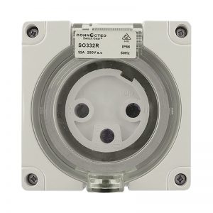 IP66 Socket Outlet 3 Pin ROUND 32A 250V AC