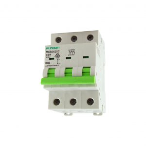 25A 3 Pole Circuit Breaker 6kA C Curve mcb3625c