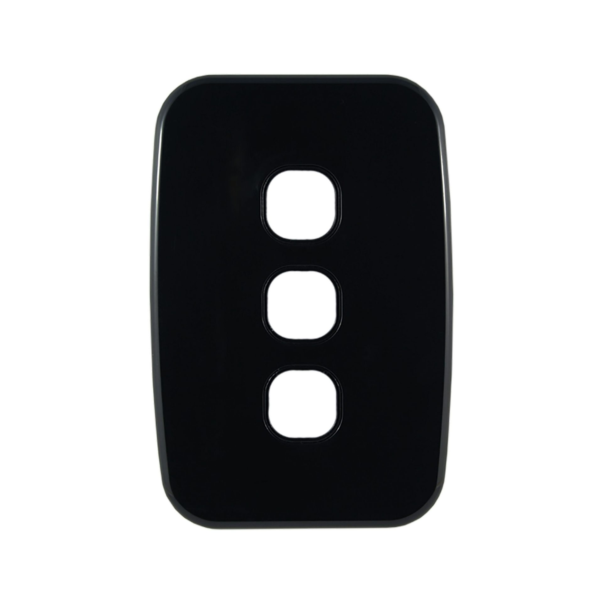 3 Gang Grid Plate BLACK | LUNA Series
