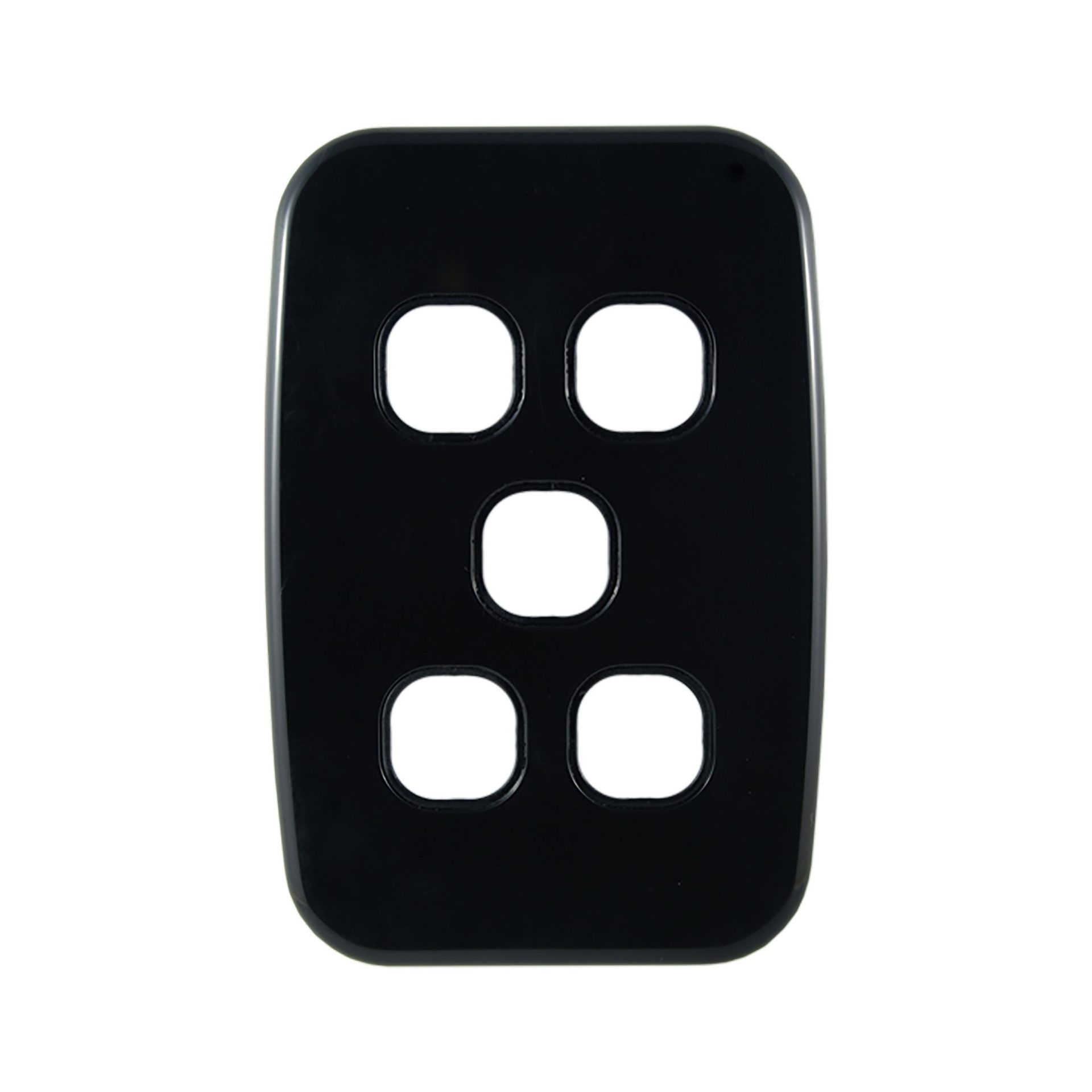 5 gang grid plate black luna series