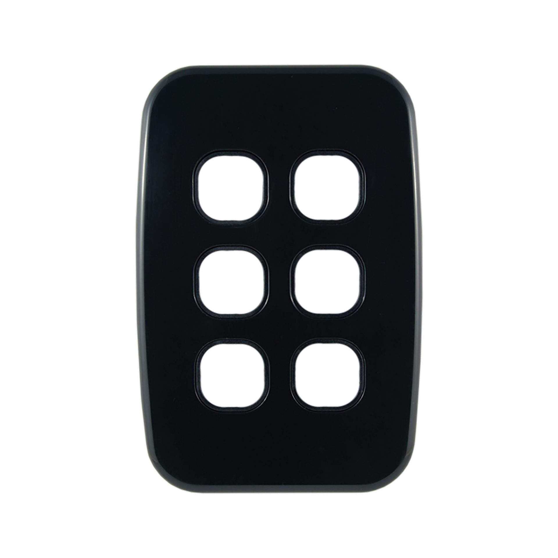 6 Gang Grid Plate BLACK | LUNA Series