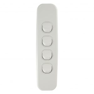 Architrave Switch 4 Gang 10A 250V AC LUNA Series
