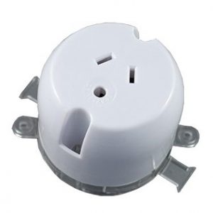 Round Earth Plug Base 10A 250V AC