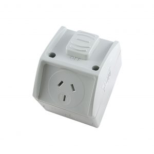 Single Weatherproof GPO Half Size 10A 250V AC IP53 New Style