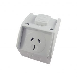 Single Weatherproof GPO Half Size 15A 250V AC IP53 New Style
