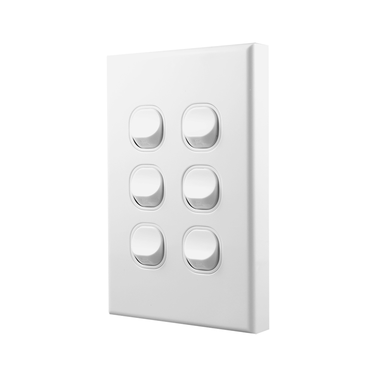 Light Switch 6 Gang - VERTICAL - Image 2