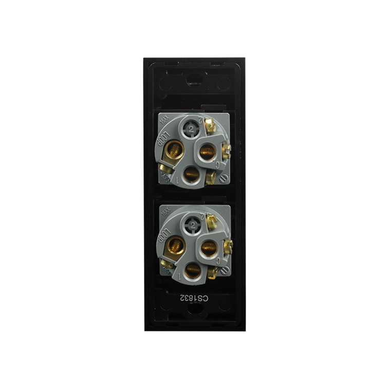Architrave Switch 2 Gang - BLACK - Image 5