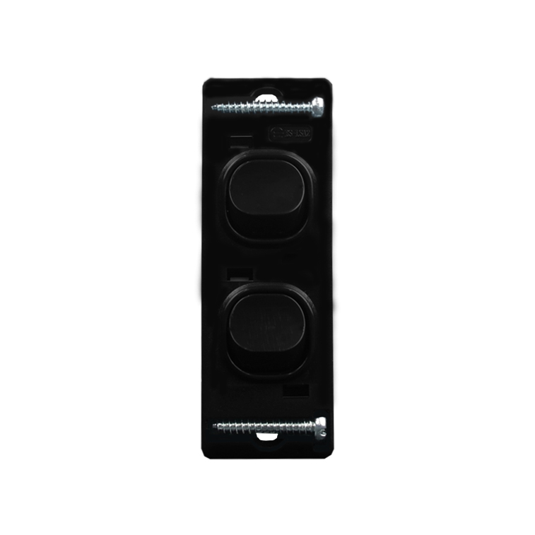 Architrave Switch 2 Gang - BLACK - Image 3