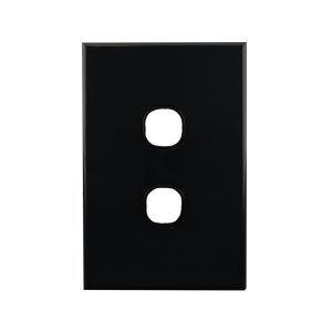 2 Gang Grid Plate BLACK | BASIX S Series