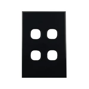 4 Gang Grid Plate BLACK | BASIX S Series
