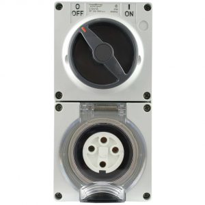 Switch Socket Outlet 20A 500V AC 4 Pin IP66