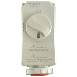 IP67 Switched Socket Outlet 5 Pin 16A 400V CEE Form