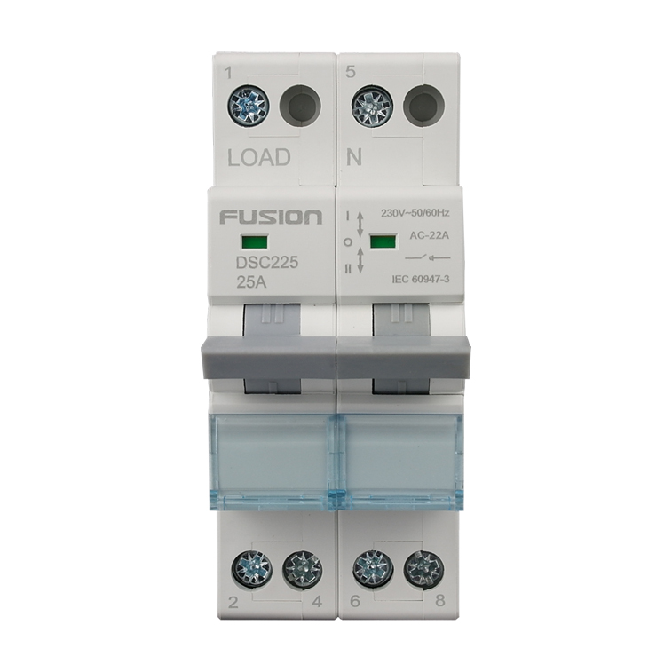 DIN Rail Changeover Switch 2 Pole 230/400V AC 25A