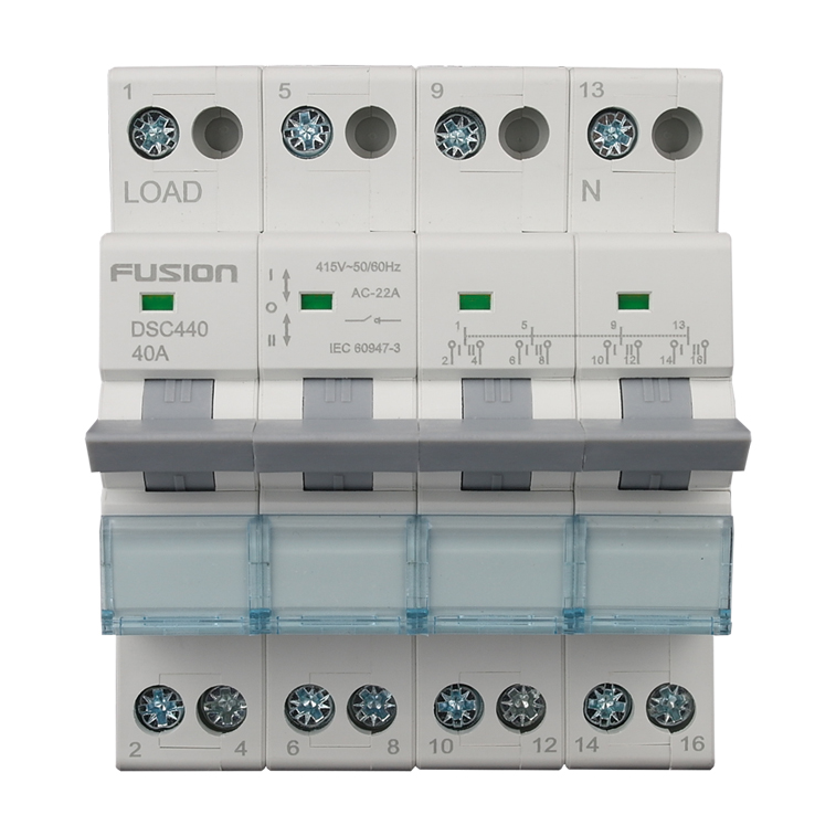 DIN Rail Changeover Switch 4 Pole 400V AC 40A