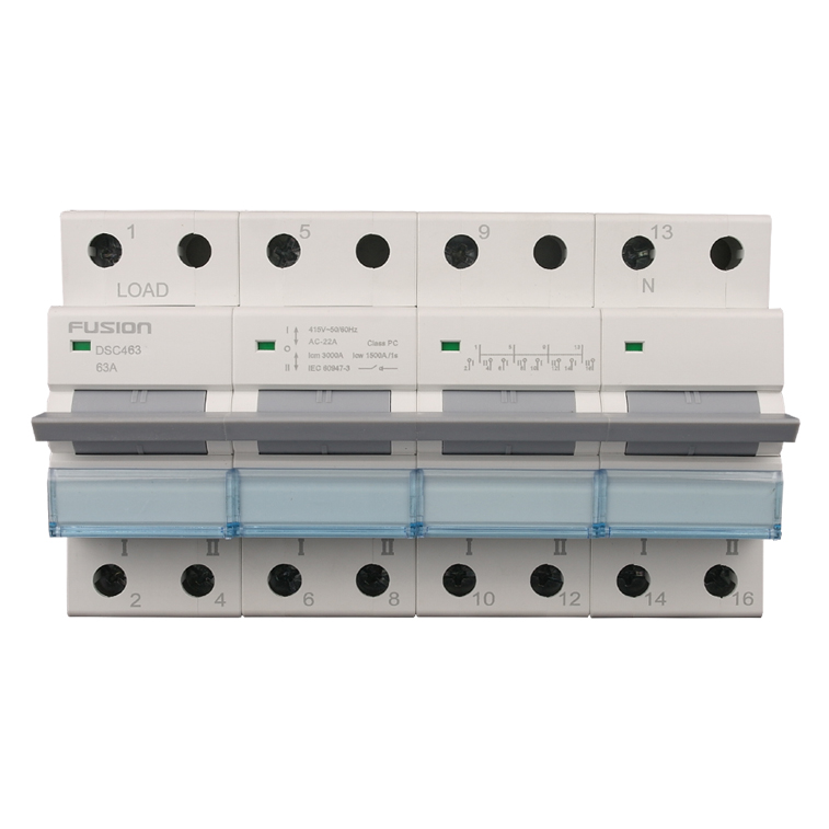 DIN Rail Changeover Switch 4 Pole 400V AC 63A