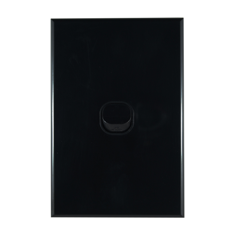 GEO Series 1 Gang Light Switch BLACK 10A 250V AC