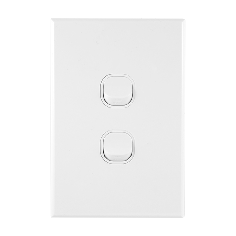 GEO Series 2 Gang Light Switch 10A 250V AC