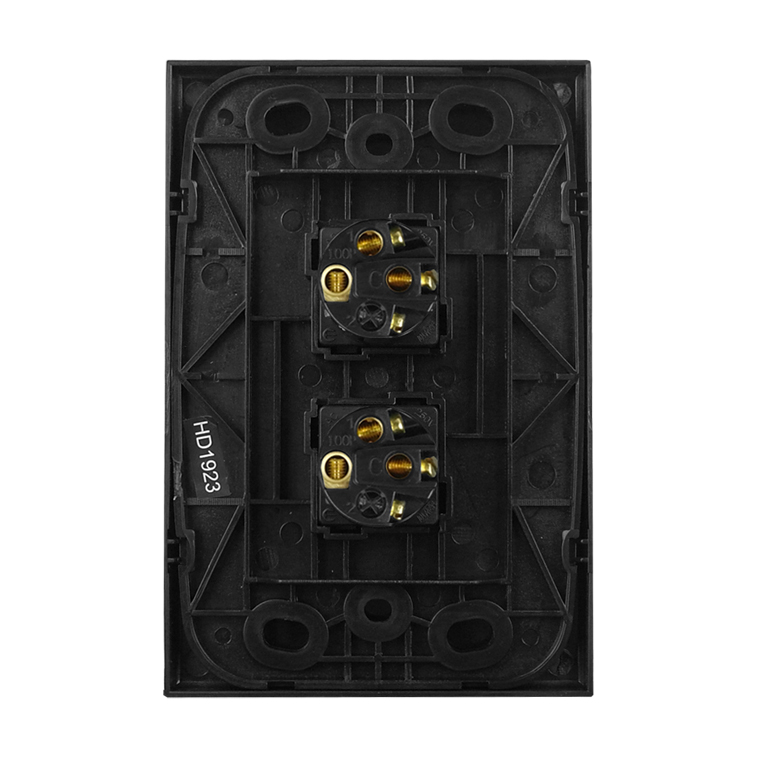 2 Gang Wall Switch Vertical Black GEO - Image 5
