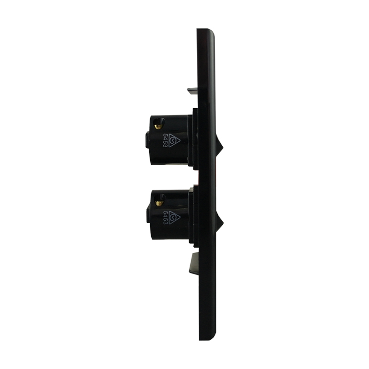 2 Gang Wall Switch Vertical Black GEO - Image 4