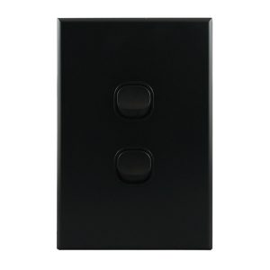 matte black light switch 2 gang