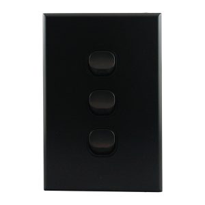 matte black light switch 3 gang