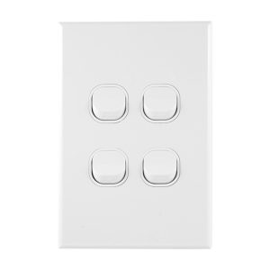 GEO Series Light Switch 4 Gang 10A 250V