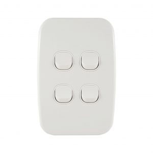 Light Switch 4 Gang Vertical 10A | LUNA Series