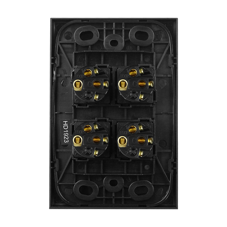 Light Switch 4 Gang - VERTICAL BLACK - Image 5