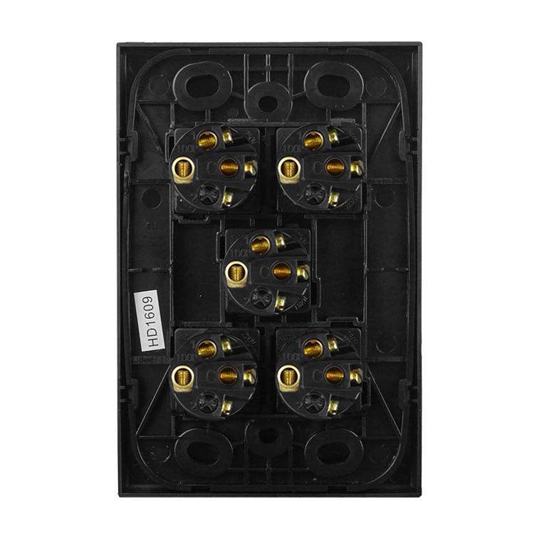 Light Switch 5 Gang - VERTICAL BLACK - Image 5
