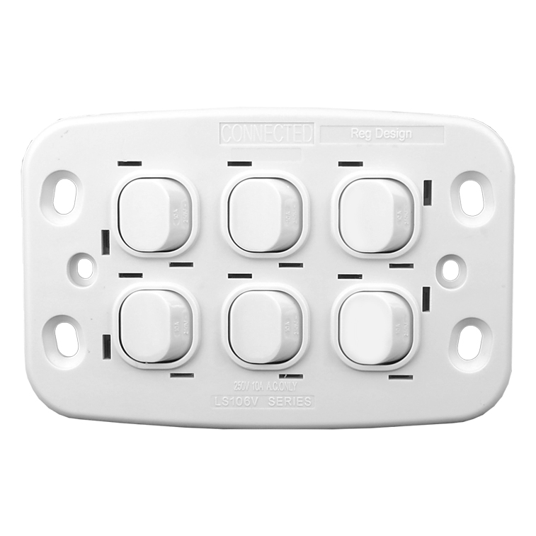 Light Switch 6 Gang - VERTICAL - Image 3