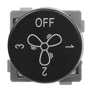 3 Position Rotary Mechanism FAN 16A 250V AC Matte Black