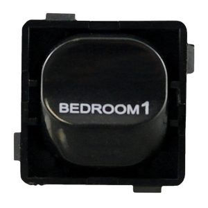 Printed Mechanism 'BEDROOM 1' 10A 1/2 Way BLACK