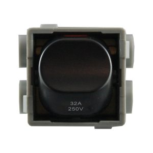 Double Pole Mechanism 32A 250V AC Matte Black