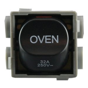 Mech 250V AC 32A Double Pole Matte Black - OVEN