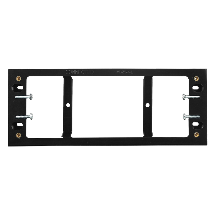 25mm Mounting Block 4 Gang BLACK | GEO Series