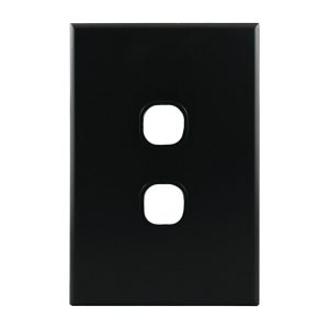 Grid Plate 2 Gang MATTE BLACK GEO Series