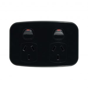 LUNA Series Double Power Point 10A 250V AC BLACK