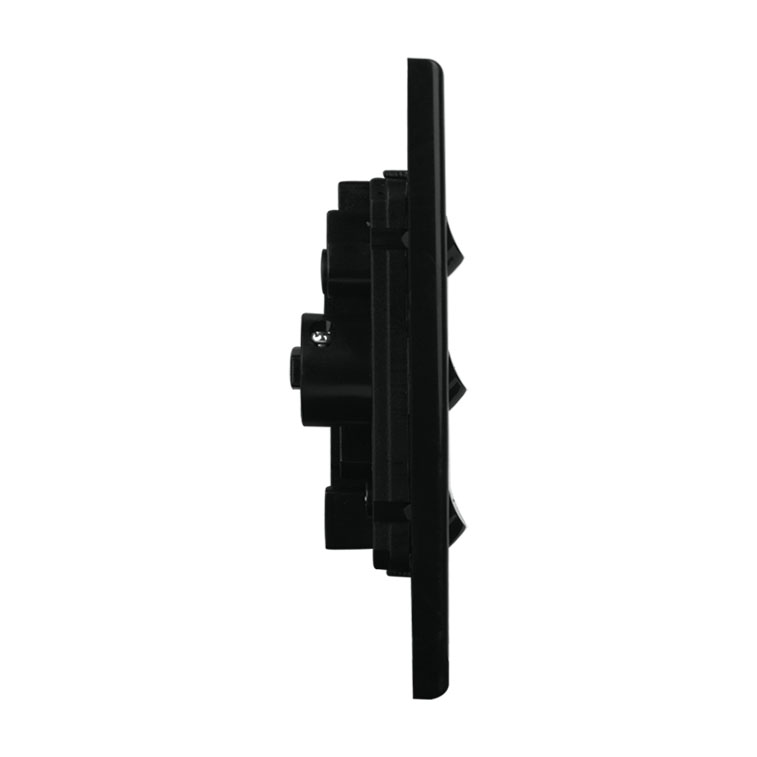 Double Power Point with Extra Switch - VERTICAL BLACK - Image 4