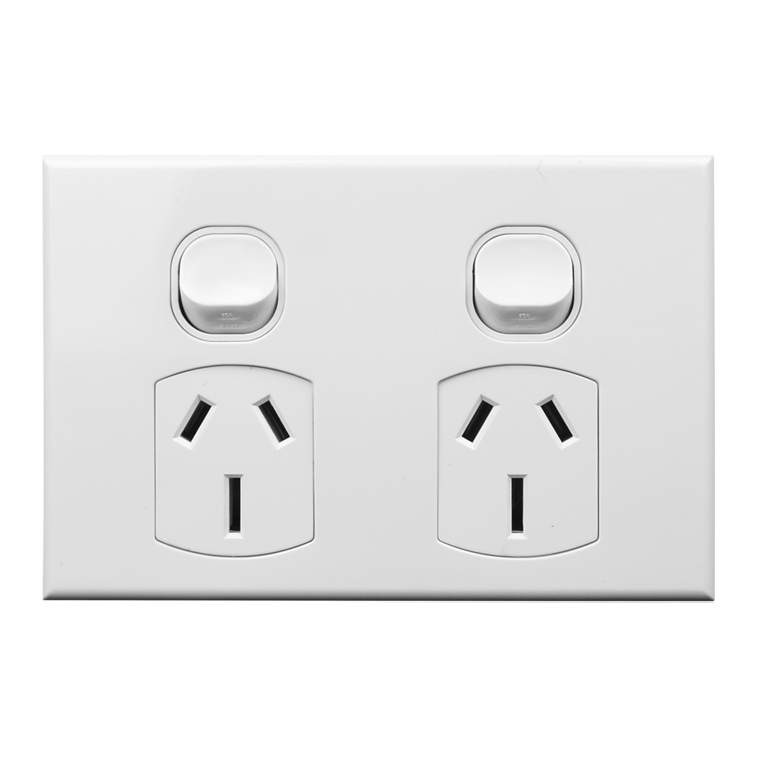 Double Power Outlet 15A 250V AC GEO
