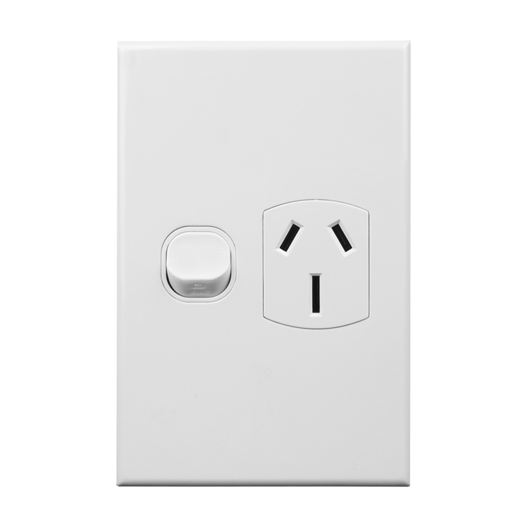 Single GPO 15A 240V AC Vertical GEO Series
