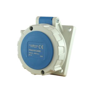 ip67 angled socket 3 pin 32a 240v