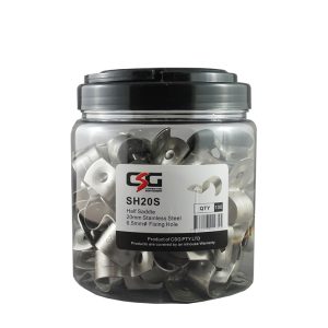 20mm Stainless Steel Half Saddles - Jar of 100