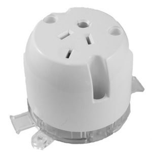 4 Pin Surface Socket Single with Loop 10A 250V/500V AC