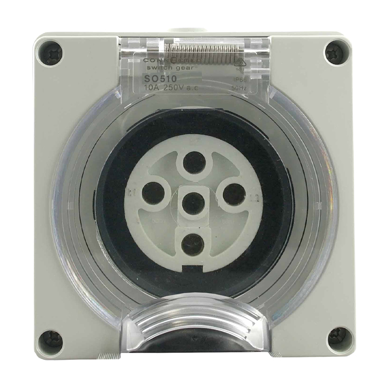 IP66 Socket Outlet 32A 500V AC 5 Pin