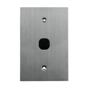 Stainless Steel Light Switch 1 Gang 10A 250V AC BLACK