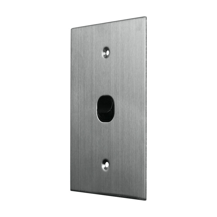 Stainless Steel Light Switch 1 Gang Vertical - BLACK - Image 2