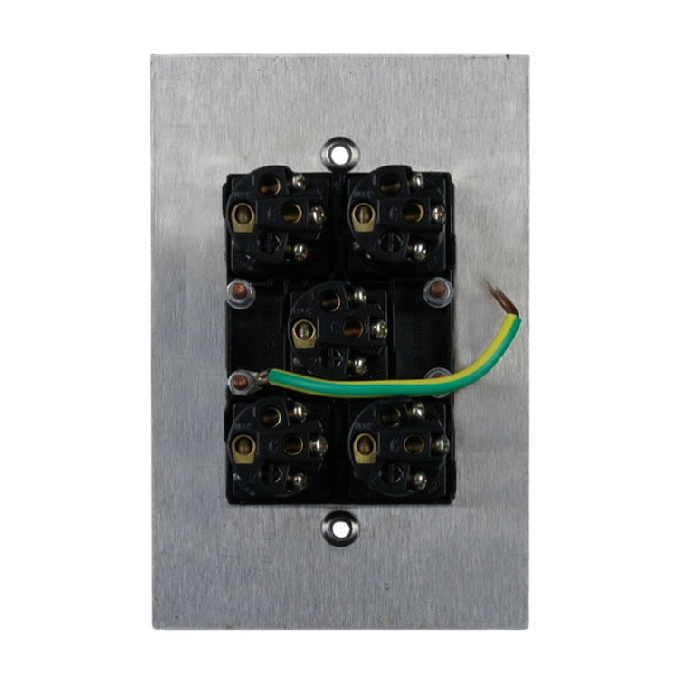 Stainless Steel Light Switch 5 Gang Vertical - BLACK - Image 4