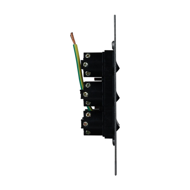Stainless Steel Light Switch 6 Gang Vertical - BLACK - Image 3