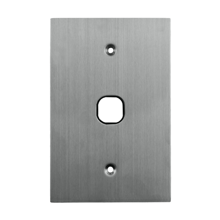 1 Gang Stainless Steel Grid Plate BLACK