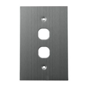 Stainless Steel Grid Plate 2 Gang